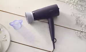 Philips 2100W ThermoProtect Attachment Hair Dryer - BHD340/10 - Blue - Image 4