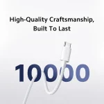 Xiaomi 3A Braided USB-C to USB-C Cable 1m - White - Image 2