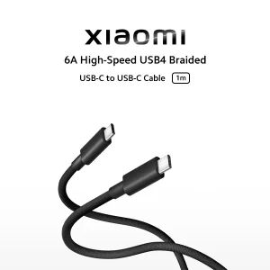 Xiaomi 6A Braided USB-C to USB-C Cable 1m - Black - Image 2