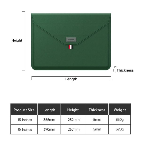 16 Amaze A985 Slim Sheild Premium Laptop Sleeve 13/14 - Green - BIS - Image 11