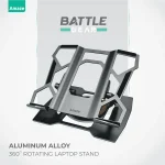 Amaze A540 Battle Gear Aluminum Alloy 360 Degree Laptop Stand - Grey - BIS