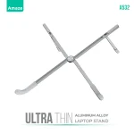 Amaze A532 Aluminum Alloy Ultra Thin Laptop Stand - White - BIS
