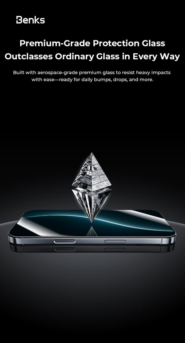2 (1) iPhone 17 Pro Benks GlassWarrior Sapphire Coating Screen Protector - 6948005961664 - Image 6