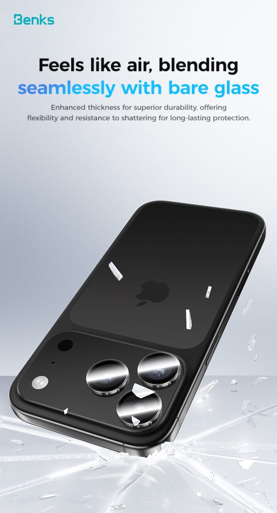 iPhone 17 Pro Max / 17 Pro Benks GlassWarrior Lens Protector - Grey - 6948005961596 - Image 3
