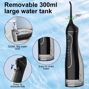 H2O Floss Water Dental Flosser C102 - Black - Image 3