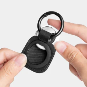 Villantto Leather Keychain For Apple Airtag - Black - Image 9