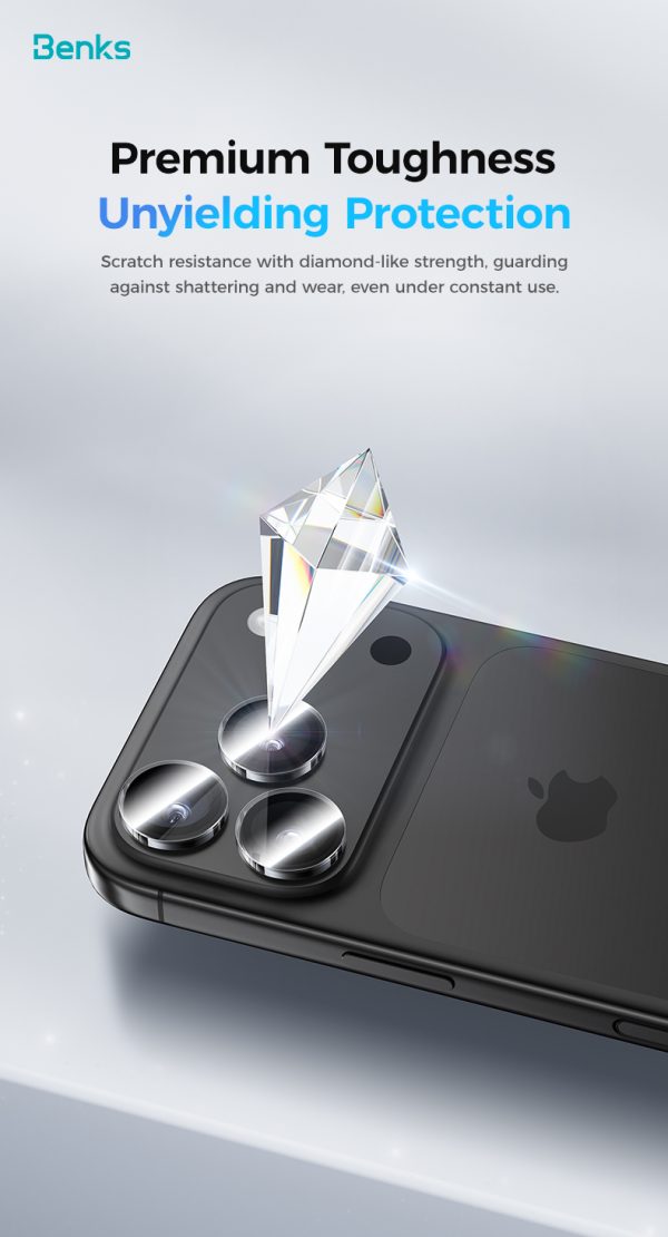 4 iPhone 17 Pro Max / 17 Pro Benks GlassWarrior Lens Protector - Clear - 6948005961657 - A - Image 5