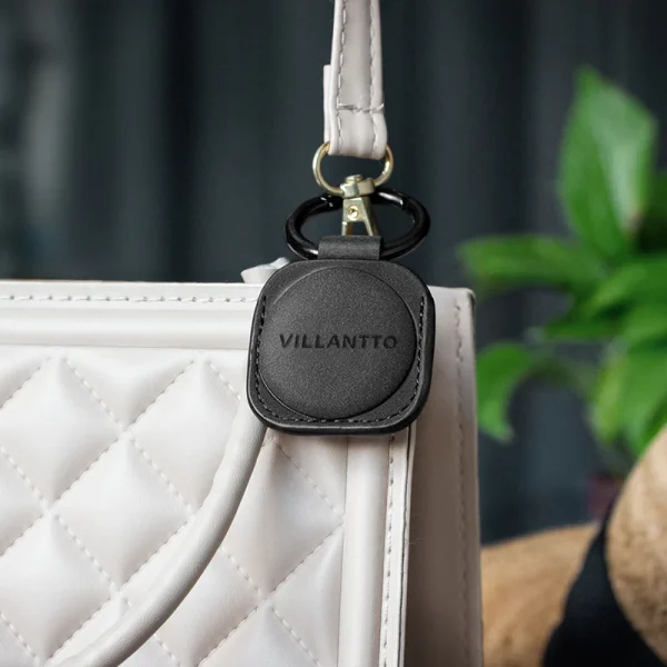 Villantto Leather Keychain For Apple Airtag - Black - Image 8