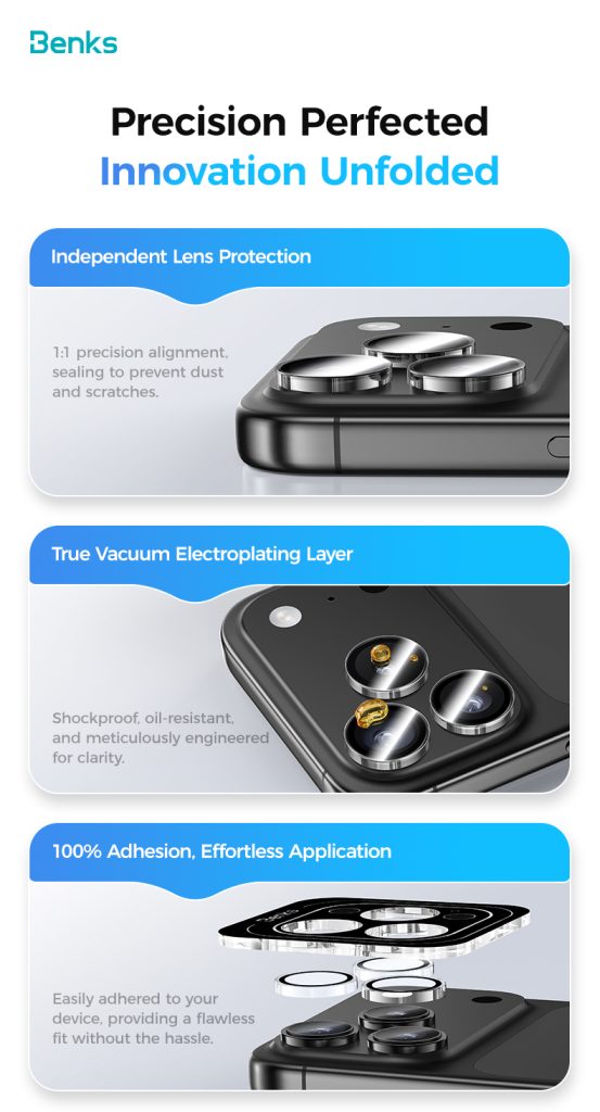 iPhone 17 Pro Max / 17 Pro Benks GlassWarrior Lens Protector - Grey - 6948005961596 - Image 7