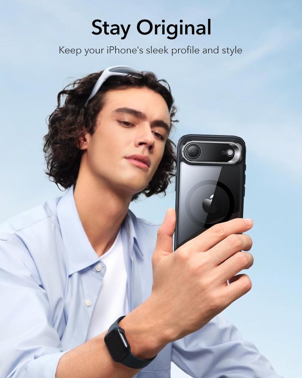 611+nc28w2L._AC_SL1500_ iPhone 17 Air ESR Classic Hybrid With Stand Case - Clear Black - Image 7