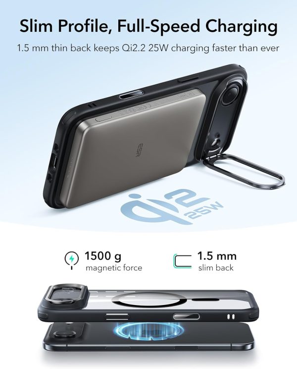 617TqM7tgNL._AC_SL1500_ iPhone 17 Air ESR Classic Hybrid With Stand Case - Clear Black - Image 8