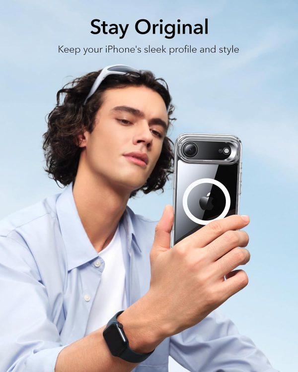 61Axop12eRL._AC_SL1500_ iPhone 17 Air ESR Classic Hybrid With Stand Case - Clear - Image 2