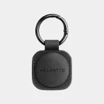 Villantto Leather Keychain For Apple Airtag - Black
