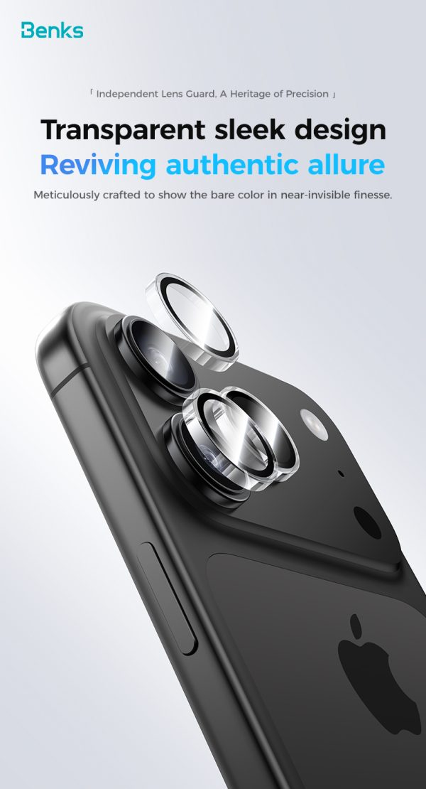 7 iPhone 17 Pro Max / 17 Pro Benks GlassWarrior Lens Protector - Clear - 6948005961657 - A - Image 8