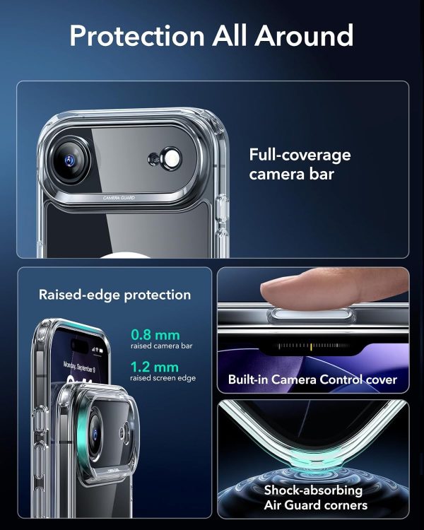 715waS9oznL._AC_SL1500_ iPhone 17 Air ESR Classic Hybrid Case - Clear - Image 6