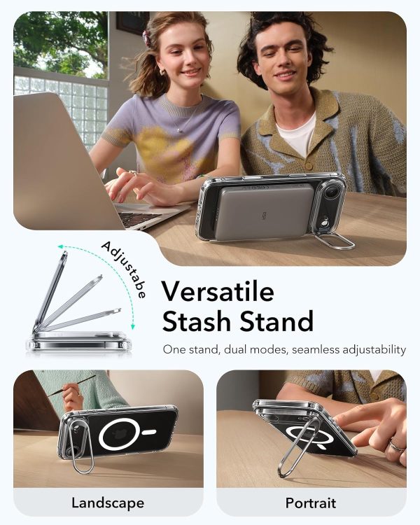 71B5eiMDinL._AC_SL1500_ iPhone 17 Air ESR Classic Hybrid With Stand Case - Clear - Image 5