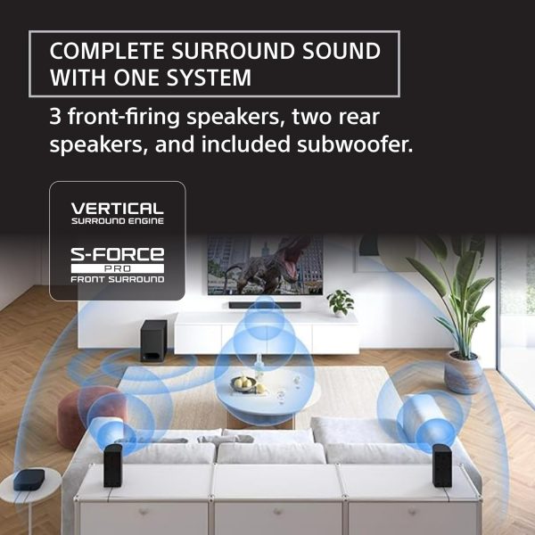 71BHa041E4L._AC_SL1500_ Sony HT-S60 Home Theater System Soundbar with Subwoofer and Rear Speakers - Black - Image 8