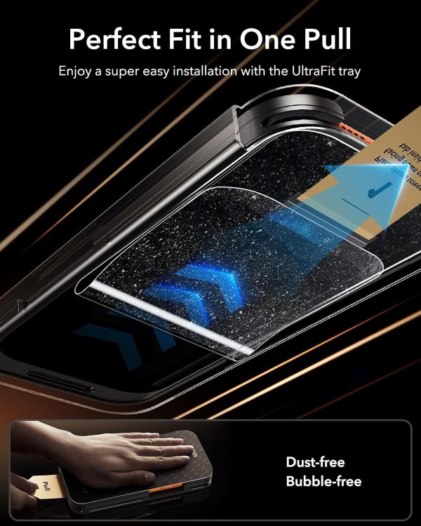 iPhone 17 Pro Max ESR UltraFit Armorite Pro Glass Protector 1 Pack - Clear - Image 2