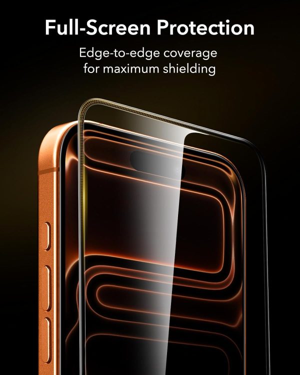 71Lsw0YGZaL._AC_SL1500_ iPhone 17 Pro Max ESR UltraFit Armorite Glass Protector 2 Pack - Clear - Image 5
