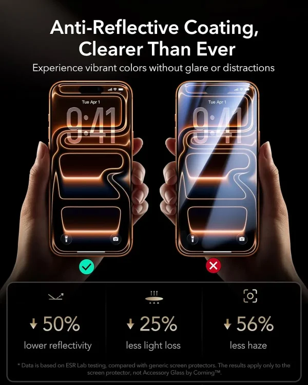 iPhone 17 Pro ESR UltraFit Armorite Pro Glass Protector 1 Pack – Clear - Image 3