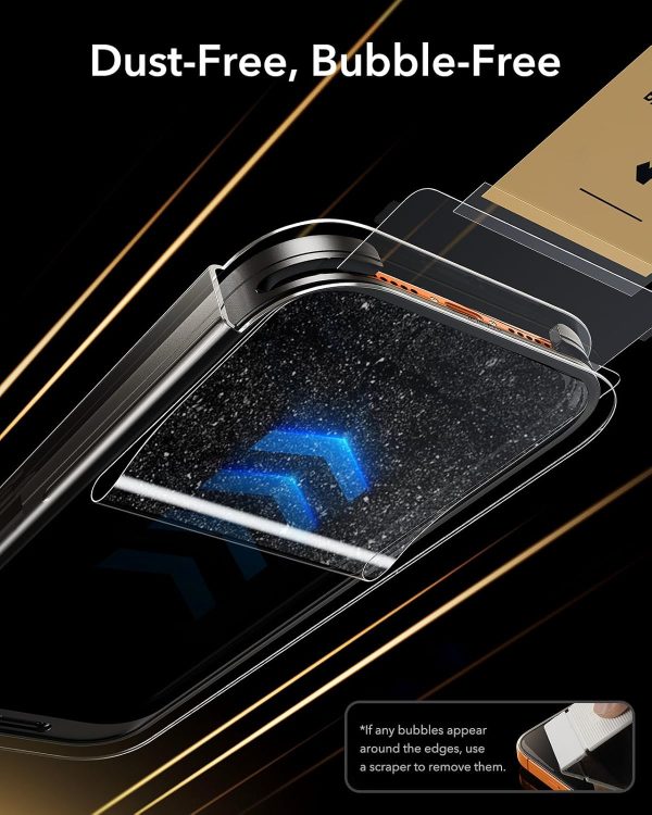 71dKjrSTCkL._AC_SL1500_ iPhone 17 Pro Max ESR UltraFit Armorite Glass Protector 2 Pack - Clear - Image 4