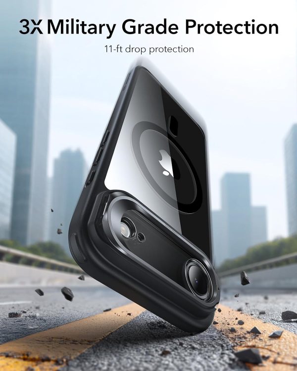 71dNPzRX6oL._AC_SL1500_ iPhone 17 Air ESR Classic Hybrid With Stand Case - Clear Black - Image 4
