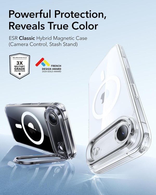71fHnmUZ7yL._AC_SL1500_ iPhone 17 Air ESR Classic Hybrid With Stand Case - Clear - Image 8