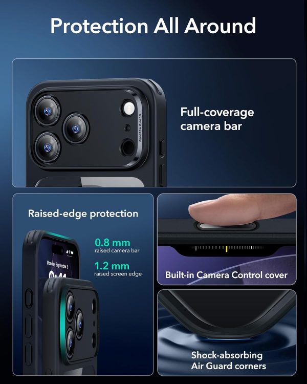 iPhone 17 Pro Max ESR Classic Hybrid Case - Clear Black - Image 6