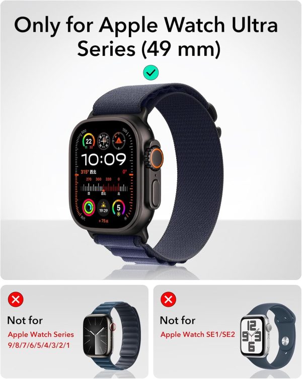 71jf3bmTjmL._AC_SL1500_ Apple Watch Ultra 3 / Ultra 2 / Ultra ESR Case with Screen Protector 49mm - Titanium - Image 6