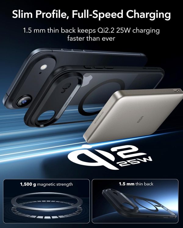 71mpTTZe1kL._AC_SL1500_ iPhone 17 Air ESR Classic Hybrid Case - Clear Black - Image 4