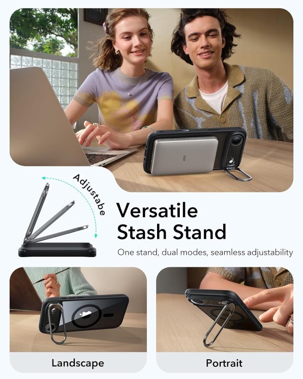 71p7vETb1FL._AC_SL1500_ iPhone 17 Air ESR Classic Hybrid With Stand Case - Clear Black - Image 6