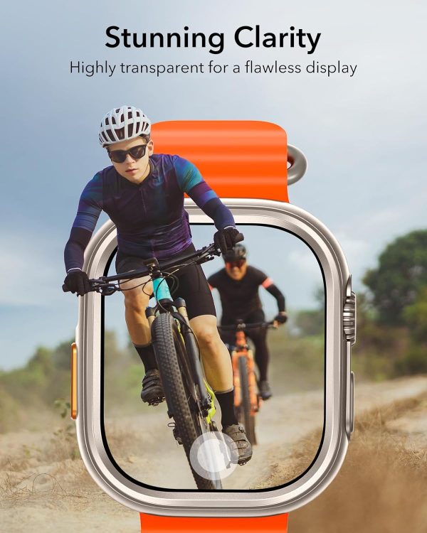 71sRGJ2TcNL._AC_SL1500_ Apple Watch Ultra 3 / Ultra 2 / Ultra ESR Case with Screen Protector 49mm - Titanium - Image 9