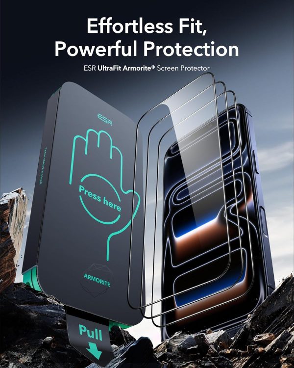 iPhone 17 Air ESR UltraFit Armorite Glass Protector 2 Pack - Clear - Image 3