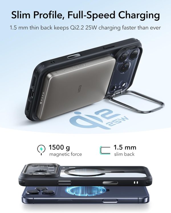 71wzSAIN8fL._AC_SL1500_ iPhone 17 Pro ESR Classic Hybrid With Stand Case - Clear Black - Image 8