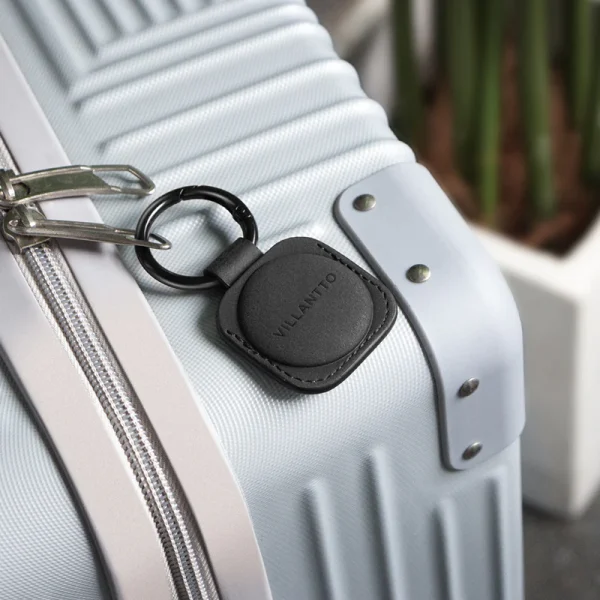 Villantto Leather Keychain For Apple Airtag - Black - Image 7