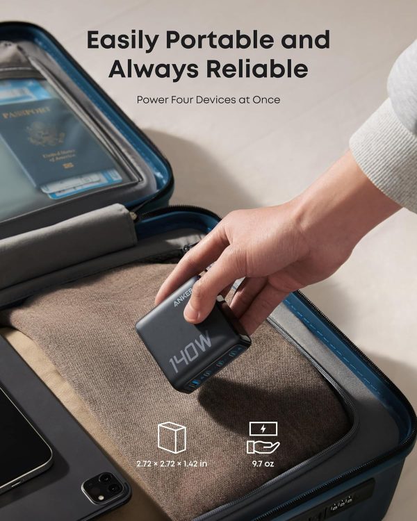 Anker Laptop Charger 140W MAX USB C Charger - Dark Grey - B2697JZ1 - OP - Image 2