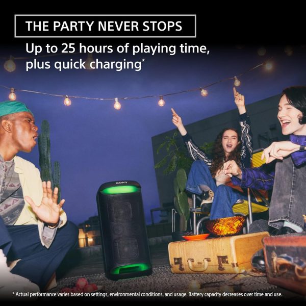 81mk8fL0t3L._AC_SL1500_ Sony SRS-XV500 Portable Bluetooth Karaoke Party Speaker - Black - Image 4