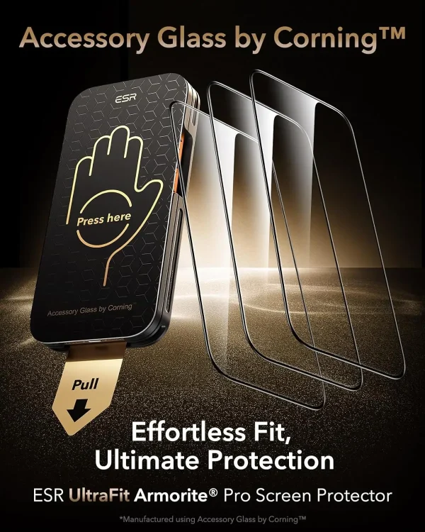 iPhone 17 Pro ESR UltraFit Armorite Pro Glass Protector 1 Pack – Clear - Image 6