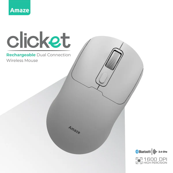 Amaze A712 Clicket Dual Wireless Rechargeable Mouse Best Price in Pakistan