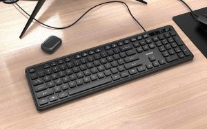 Amaze A734 Probus Super Silent Chocolate Keys Wired Keyboard - Black - BIS - Image 3