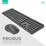 Amaze A742 Probus Super Silent Wireless Keyboard & Mouse Combo - Black - BIS