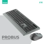 Amaze A745 Probus Palm Comfort Wireless Keyboard & Mouse Combo - Black - BIS