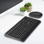 Amaze A744 Probus Palm Comfort Silent Wireless Keyboard & Mouse Combo - Black - BIS - Image 3