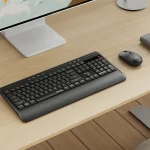 Amaze A744 Probus Palm Comfort Silent Wireless Keyboard & Mouse Combo - Black - BIS - Image 2