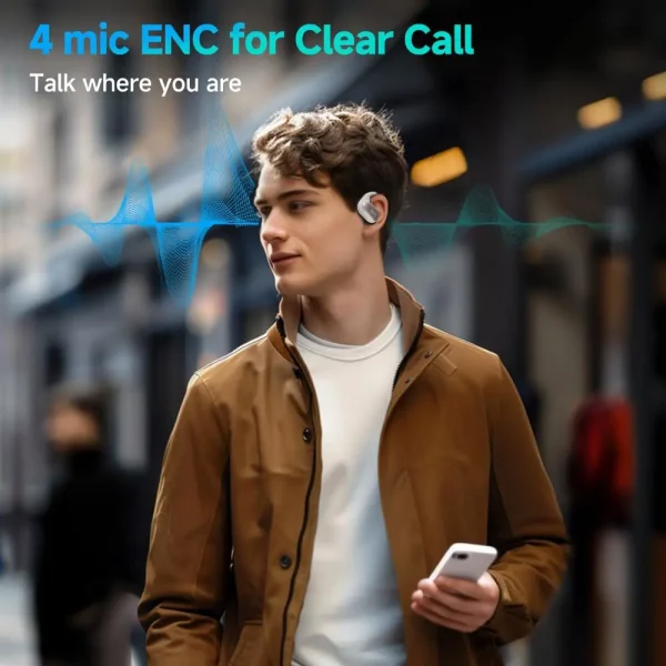 QCY Crossky GTR2 Open Ear Headphones - White - GC - Image 4