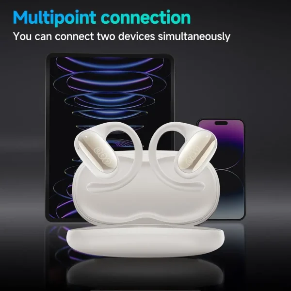 QCY Crossky GTR2 Open Ear Headphones - White - GC - Image 3