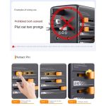 Tessan 85W Travel Adapter with Built in Retractable Cable - Black - Image 15