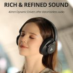 Tronsmart Q20S Hybrid Active Noise Cancelling Over Ear Headphones - Black - GC - Image 4
