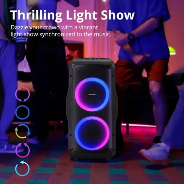 Tronsmart Halo 300 Portable PartyBox Bluetooth Speaker 240W - Black - GC - Image 7