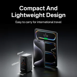 Tessan 205W Travel Adapter - TS-WTA13 - Black - Image 2